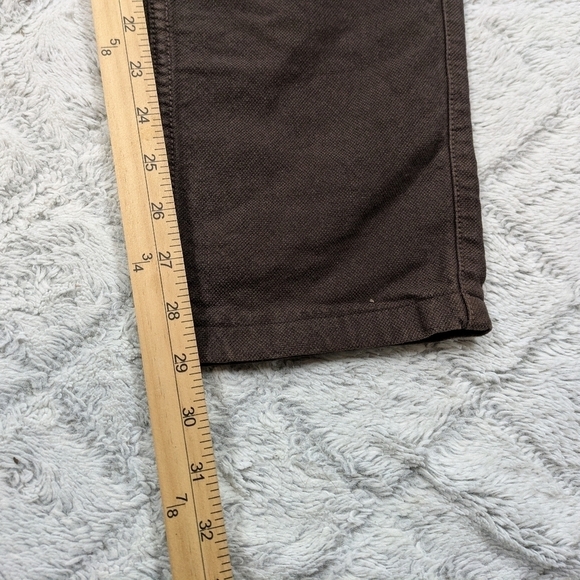 John Varvatos Converse Pants Mens 30 Brown Cotton Twill Straight Chunckin Skinny - Picture 6 of 10